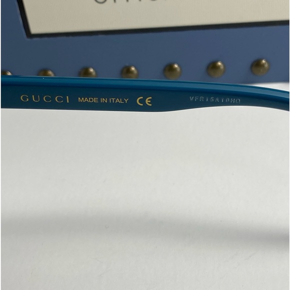 New Gucci Women GG0468S-30006410005 Fashion 57mm Light Blue Sunglasses - Picture 11 of 12